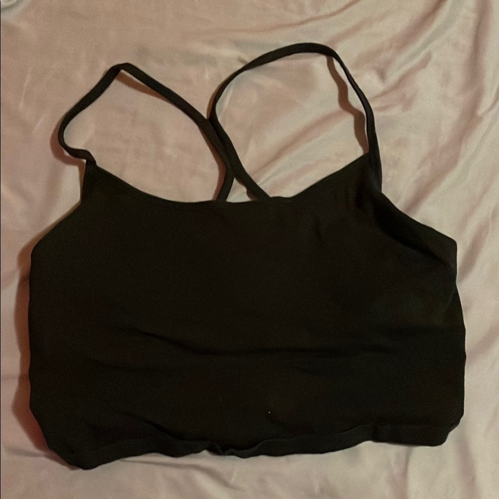 Black Spaghetti Strap Crop Top